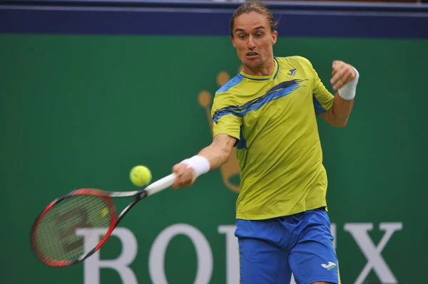 Alexandr Dolgopolov Ukrainas Returnerar Ett Skott Borna Coric Kroatien Deras — Stockfoto