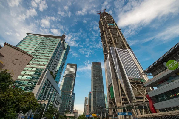 Vista Del Ping International Finance Center Ifc Torre Construcción Más —  Fotos de Stock