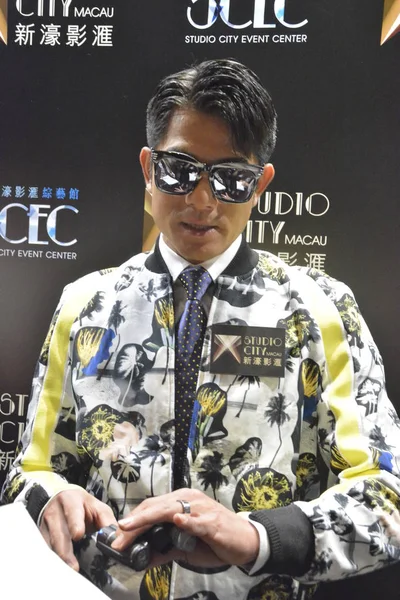 Cantante Actor Hong Kong Aaron Kwok Entrevistado Inauguración Del Studio — Foto de Stock