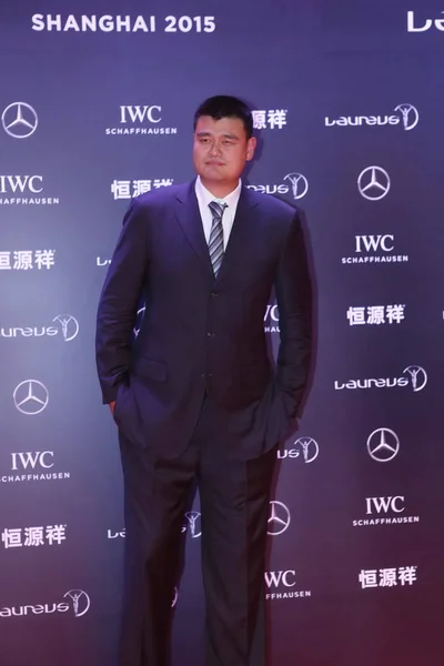 Superestrella Baloncesto China Retirada Yao Ming Posa Alfombra Roja Para — Foto de Stock