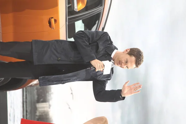 Actor Británico Benedict Cumberbatch Posa Evento Promocional Para Suv Saic —  Fotos de Stock