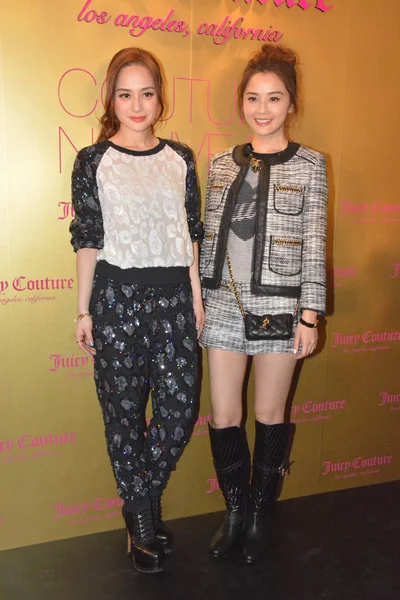 Cantantes Actrices Gillian Chung Izquierda Charlene Choi Hong Kong Pop — Foto de Stock