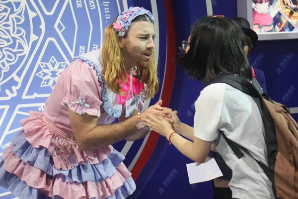 Australijski Przebierańca Richard Magarey Lewo Lepiej Znany Pod Pseudonimem Ladybeard — Zdjęcie stockowe