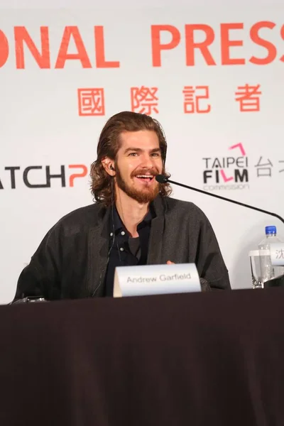 Attore Britannico Andrew Garfield Interviene Durante Una Conferenza Stampa Internazionale — Foto Stock