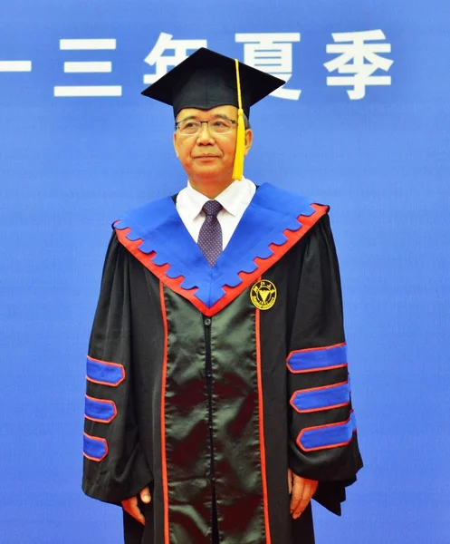 Nowo Mianowany Peking University Prezydent Lin Jianhua Ówczesna Prezes Uniwersytetu — Zdjęcie stockowe