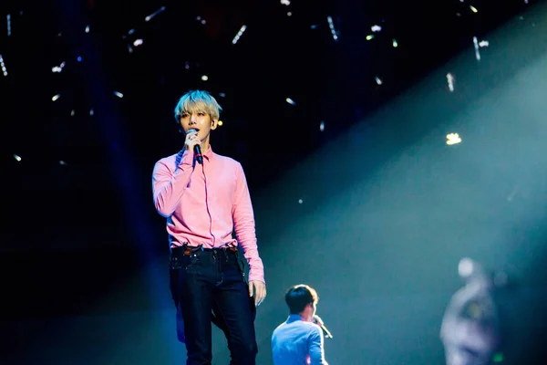 Çin Güney Kore Exo Gerçekleştirir Nanjing Konser Sırasında Onun Ikinci — Stok fotoğraf