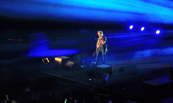 Cantante Britannico Sheeran Esibisce Suo Concerto Shanghai Cina Marzo 2015 — Foto Stock