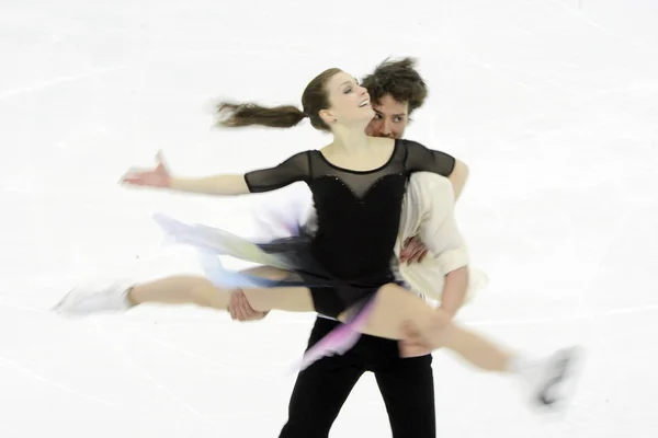 Alexandra Paul Mitchell Islam Van Canada Voeren Tijdens Ice Dance — Stockfoto