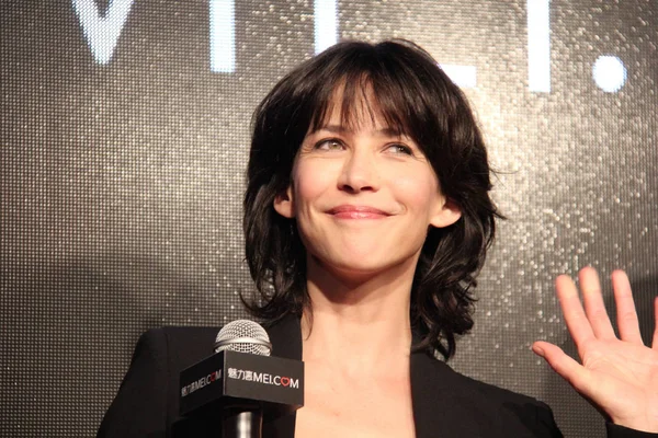 Actriz Francesa Sophie Marceau Saluda Durante Evento Celebración Por Quinto — Foto de Stock