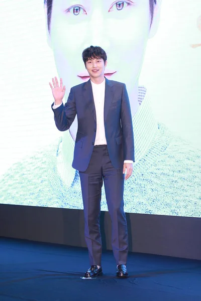 South Korean Actor Song Jong Waves Press Conference His Drama — Stock Photo, Image