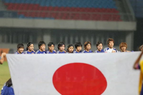 Giocatrici Giapponesi Posano Prima Dell Ultima Partita Del Campionato Femminile — Foto Stock