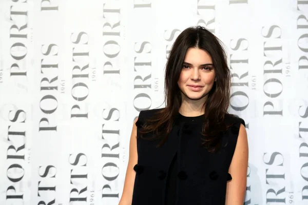 American Model Kendall Jenner Arrives Fashion Show Ports 1961 Shanghai — Stock Photo, Image