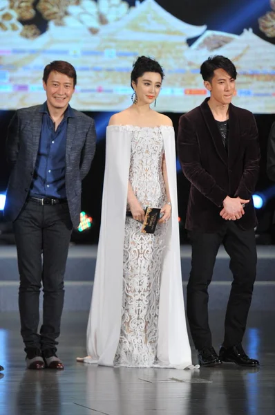 Gauche Droite Acteur Hongkongais Leon Lai Actrice Chinoise Fan Bingbing — Photo