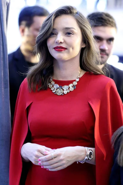 Modelo Australiana Miranda Kerr Asiste Una Ceremonia Iluminación Swarovski Para —  Fotos de Stock