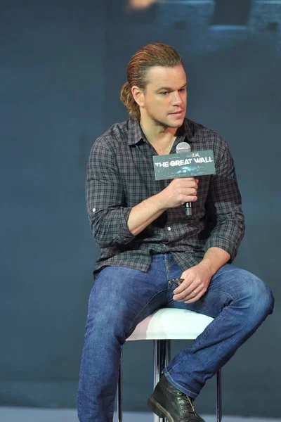 American Actor Matt Damon Attends Press Conference His New Movie — Stock Photo, Image