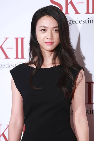 2015年9月3日 中国女星唐伟出席在韩国首尔举行的 化妆品促销活动 — 图库照片