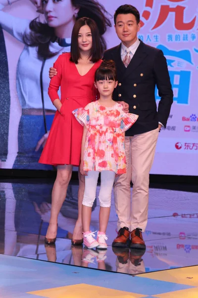 Gauche Droite Actrice Chinoise Vicki Zhao Wei Enfant Star Zihan — Photo