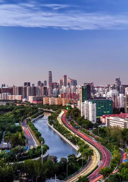 Вид Схід Другий Кільцевої Дороги Пекіні Вересня 2014 — стокове фото