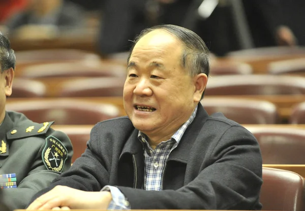 Novelista Chino Ganador Del Premio Nobel Literatura 2012 Guan Moye —  Fotos de Stock