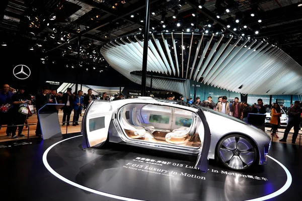 015 Luxus Pohybu Koncept Vozu Mercedes Benz Vidění Během Shanghai — Stock fotografie