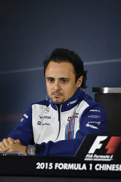 Piloto Brasileño Felipe Massa Williams Asiste Una Conferencia Prensa Para — Foto de Stock
