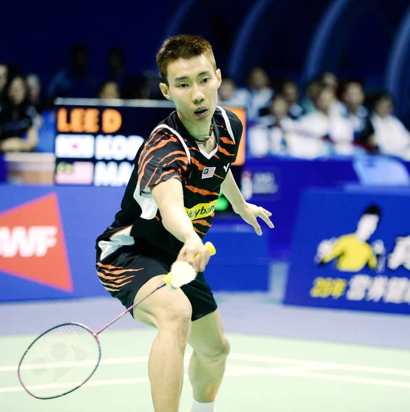 Lee Chong Wei Malezya Bir Atış Lee Dong Keun Için — Stok fotoğraf