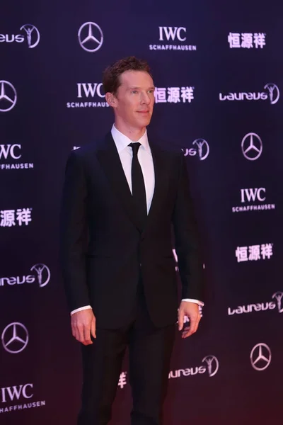 Actor Británico Benedict Cumberbatch Posa Sobre Alfombra Roja Para Los —  Fotos de Stock