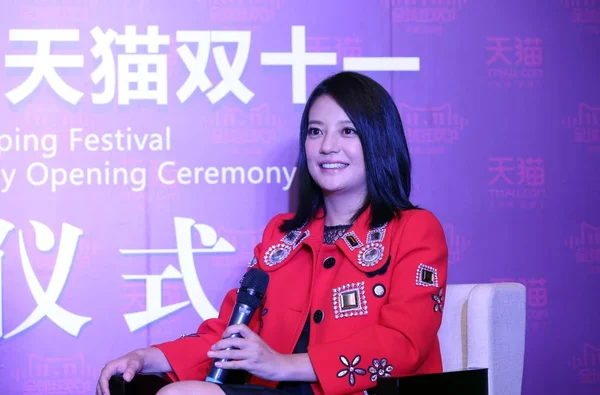 Chinese Actress Vicki Zhao Wei Poses Opening Ceremony Global Winery — Stock Photo, Image