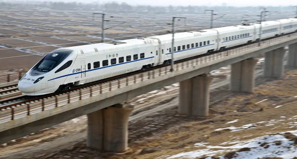 Tren Bala Crh China Railway High Speed Viaja Por Las —  Fotos de Stock