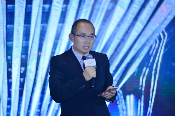 Pan Shiyi Founder Chairman Dan Ceo Dari Soho China Berbicara — Stok Foto