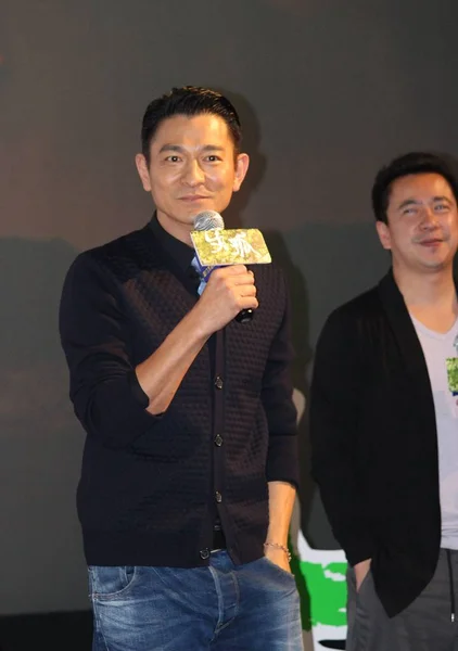 Aktor Hong Kong Andy Lau Depan Menghadiri Konferensi Pers Untuk — Stok Foto