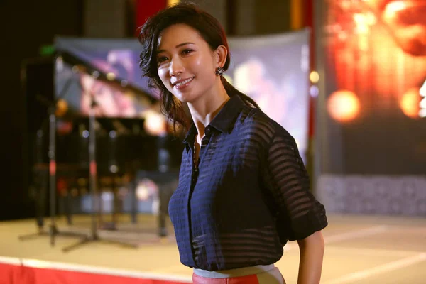 Taiwanesiska Modell Och Skådespelerska Lin Chi Ling Poserar Vid Presskonferens — Stockfoto