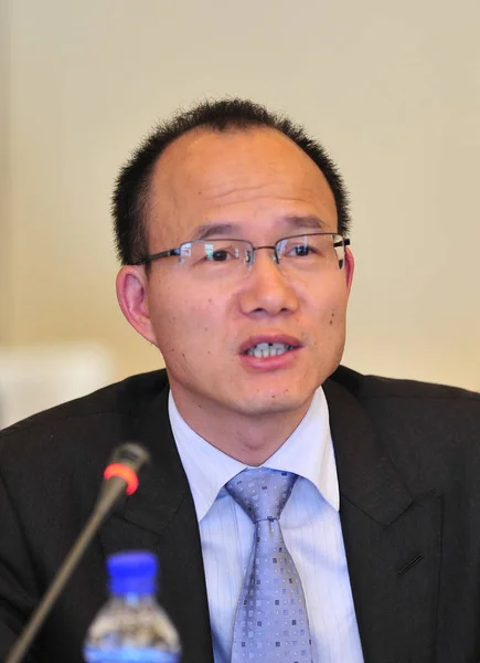Fil Guo Guangchang Ordförande Fosun International Ltd Talar Vid Ett — Stockfoto