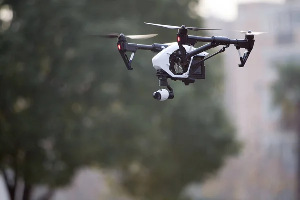 Sebuah Kamera Dilengkapi Inspire Kendaraan Udara Tak Berawak Uav Atau — Stok Foto