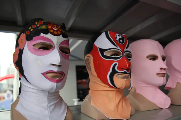 Peking Opera Facekini Masks Der Chinesischen Facekini Designerin Zhang Shifan — Stockfoto