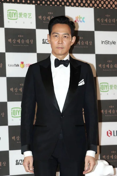 Ator Sul Coreano Lee Jung Jae Chega Tapete Vermelho Para — Fotografia de Stock