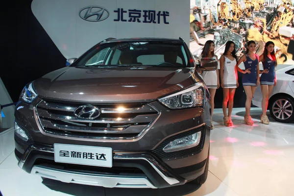 Hyundai All New Santa Του Beijing Hyundai Μια Κοινή Επιχείρηση — Φωτογραφία Αρχείου