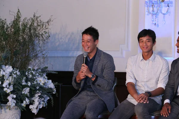 Nishikori Kei Japón Izquierda Sonríe Durante Evento Atp World Tour —  Fotos de Stock