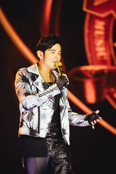 Tayvanlı Şarkıcı Jay Chou Ödül Töreni Sırasında Nisan 2015 Için — Stok fotoğraf