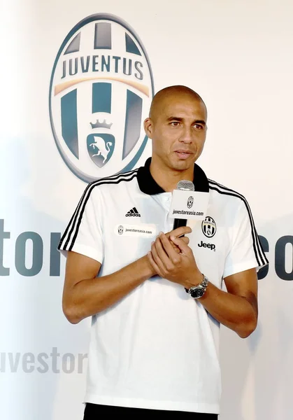 Estrela Futebol Juventus David Trezeguet Fala Evento Oficial Lançamento Para — Fotografia de Stock