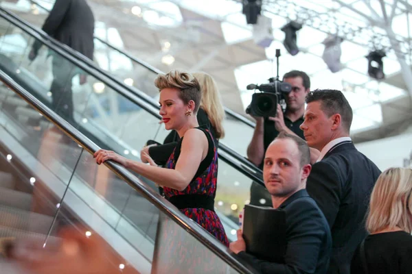 Actrice Américaine Scarlett Johansson Arrive Pour Première Film Avengers Age — Photo