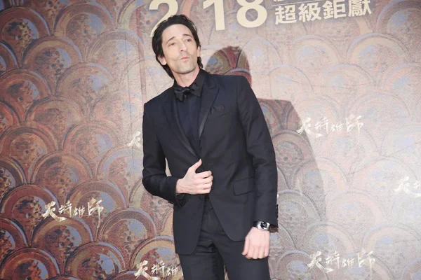 Actor Estadounidense Adrien Brody Posa Durante Estreno Nueva Película Dragon — Foto de Stock