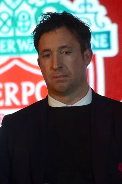 Calciatore Inglese Pensione Robbie Fowler Partecipa Incontro Dei Tifosi Shanghai — Foto Stock