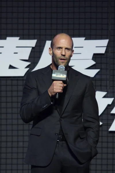 English Actor Jason Statham Attends Premiere Event His Movie Furious — Stock Photo, Image