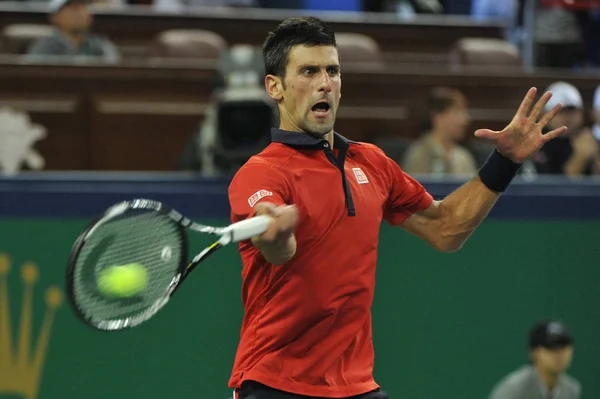 Novak Djokovic Della Serbia Torna Colpo Bernard Tomic Dell Australia — Foto Stock