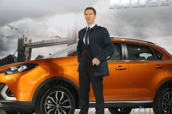 British Actor Benedict Cumberbatch Poses Promotional Event Suv Saic Motor — Stock Photo, Image