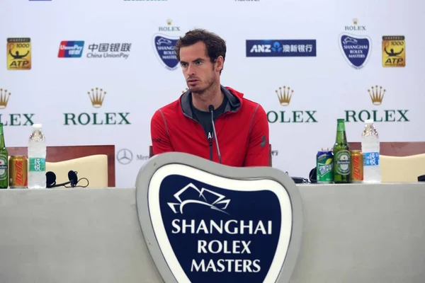 Britanyalı Tenis Oyuncusu Andy Murray 2015 Shanghai Rolex Masters Tenis — Stok fotoğraf