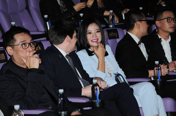 Китайская Актриса Вики Чжао Вэй Центре Приняла Участие Пресс Конференции — стоковое фото