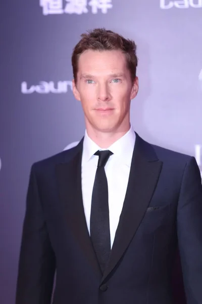 British Actor Benedict Cumberbatch Poses Red Carpet Laureus World Sports — Stock Photo, Image