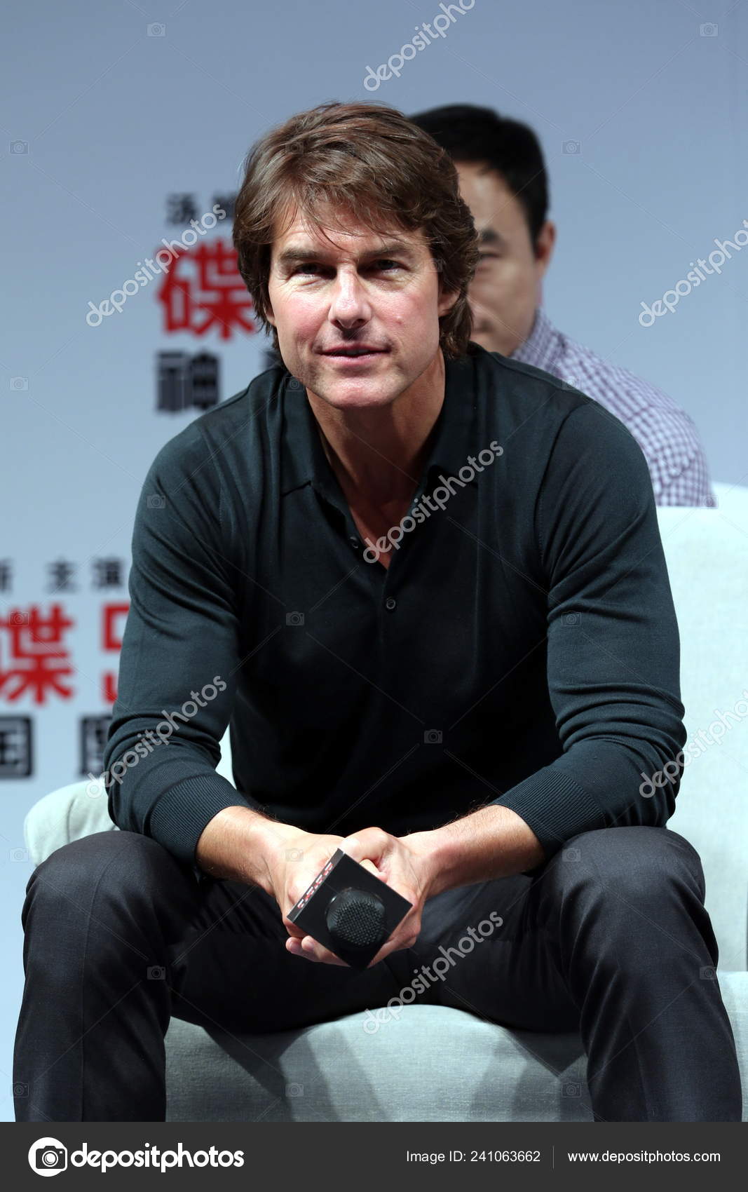 American Actor Tom Cruise Listens Premiere Event His New Movie — Stock